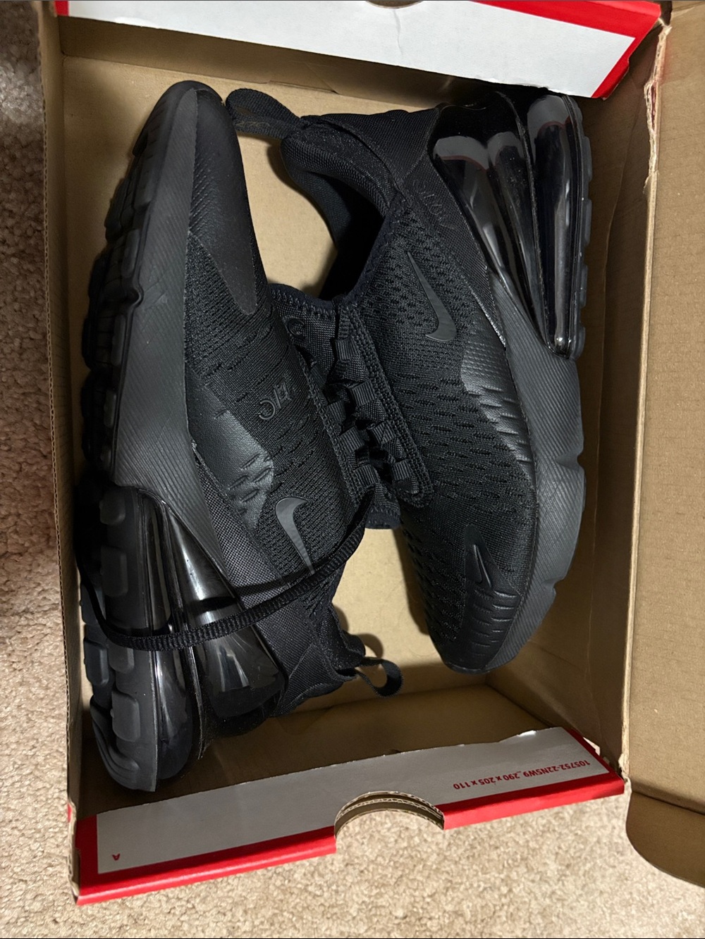 Nike Men's Air Max 270 All-Black Athletic Sneakers
